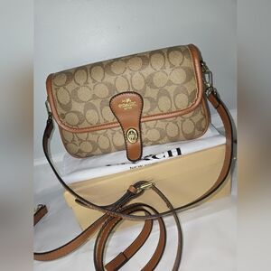 Coach Tan and Brown Crossbody Bag